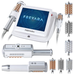 Inner Ball Roller Massage Machine 2 Handles, Compression Micro-Vibration Therapy with Red & Blue LED Light for Body Sculpting, Lymphatic Drainage, Cellulite Reduction, Muscle Relaxation & Skin Tightening