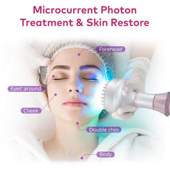 6in1 80Khz Radio-frequency Vacuum Ultrasonic Cavitation Machine, Body Slimming Sculpting Device for Face, Arm, Waist, Belly, Leg