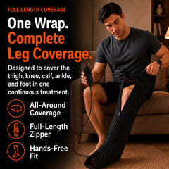 Medical-Grade 528 LED Full-Leg and Foot Red Light and Infrared Light Therapy Boots.