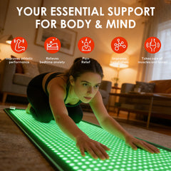 FREYARA 183*72cm Large 4-Color Full-Body Light Therapy Mat,1344 LEDs Light Therapy for Rejuvenate Skin, Pain Relief , Relax Muscles at Home