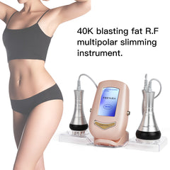 3in1 40K RF Ultrasonic Cavitation Machine (pink), Body Sculpting Slimming Device, 3 Massage Heads for Belly Fat, Waist, Arm, Leg, Butt