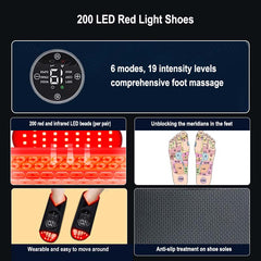 FREYARA LED-FeetRepair P23 , 200LED Red Light & Infrared Light Therapy Shoes.Relieves Feet Pain and Promotes Blood Circulation
