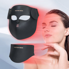 FREYARA LED-FacialGlow 4D,Professional 8-Color LED Light Therapy Silicone Mask for Face and Neck Anti-aging and Brightening, 400 Beams of Light