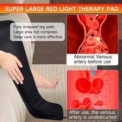 Medical-Grade 528 LED Full-Leg and Foot Red Light and Infrared Light Therapy Boots ..