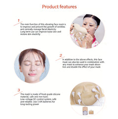 3-in-1 LED Micro-Vibration Massage Face Mask,Enhances Serum Absorption , Boosts Collagen,Lift and Brighten Skin