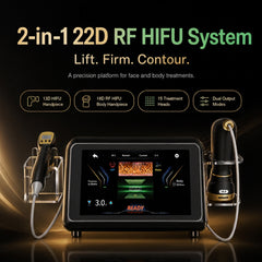 FREYARA HIFU - FacialDefy 6.0, Professional 2 in 1 HIFU and RF Skin Tightening Beauty Machine for Lift Face, Sculpt Body