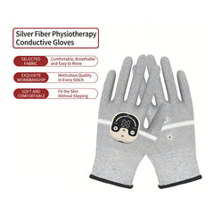 Silver Fiber EMS Micro Electric Therapy Gloves Home Physiotherapy Device, Hand Circulation and Finger Comfort