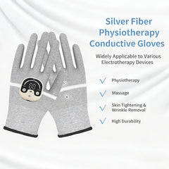 Silver Fiber EMS Micro Electric Therapy Gloves Home Physiotherapy Device, Hand Circulation and Finger Comfort