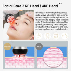 4in1 40K Radio-frequency Vacuum Ultrasonic Cavitation Machine (pink), Body Slimming Sculpting Device for Face, Arm, Waist, Belly, Leg