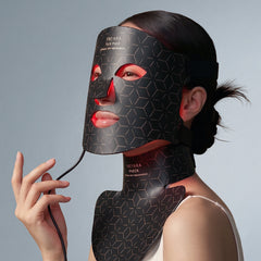 Comprehensive Anti-Aging Treatment:4-Color LED Light Therapy Silicone Mask for Face and Neck Firming and Brightening, 480 LED Beads