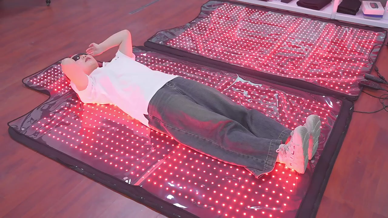 200*240cm Red Light Therapy Sleep Bag, 2184LED 660nm+850nm Infrared Light Therapy for Body slim,Pain Relief,improved Sleep