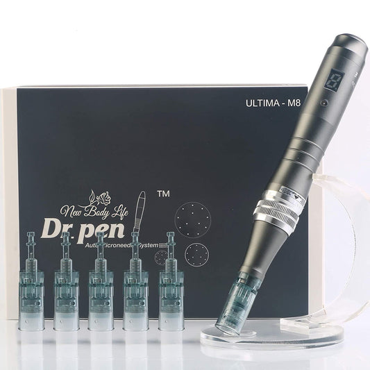Dr. Pen Ultima M8 Professional Microneedling Dermapen, USB Rechargeable, with Cartridges Replacement Pack