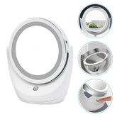 LED Makeup Mirror Double Sided 1X/5X Magnifying, 360° Rotation, 3 Light Mode, USB-powered