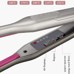 Mini Straightener for Short Hair, 7mm/0.3inch Ultra-Thin Ceramic Plate, 150℃- 232℃ Fast Heating, UK Plug