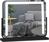 Large Makeup Vanity Mirror 50*42cm with LED Strip, 3 Color Mode, Smart Touch, Adjustable Brightness, Plug Charge