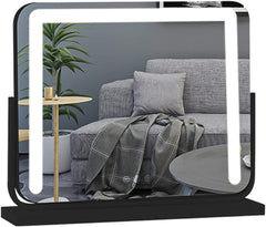 Large Makeup Vanity Mirror 50*42cm with LED Strip, 3 Color Mode, Smart Touch, Adjustable Brightness, Plug Charge