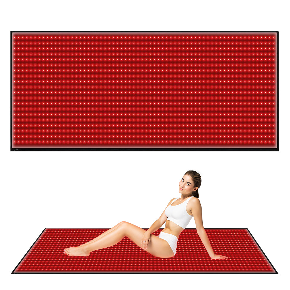 180*80cm Large Red Light Therapy Mat,1280 LEDs 660nm+850nm Infrared Light Therapy for Body Back Waist Shoulder Knee Joint Pain Relief,improved Sleep