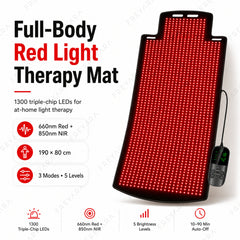 Full Body Red Light Therapy Mat, 1300 LEDs, 660nm Red & 850nm Near-Infrared, 190 × 80cm | FREYARA
