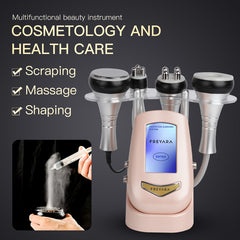 4in1 40K Radio-frequency Vacuum Ultrasonic Cavitation Machine (pink), Body Slimming Sculpting Device for Face, Arm, Waist, Belly, Leg