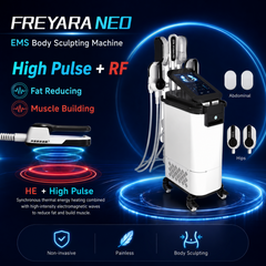 NEO EMS Body Sculpting Slim Machine, High Pulse & Radiofrequency, 4 Handles, for Fat Reducing and Muscle Building, FDA Certified