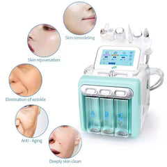 Professional 6-in-1 Hydro Aqua Peeling Machine, Micro Dermabrasion, BIO Face Lifting, Hydrating & Hydro Oxygen Jet for Skin Management & Beauty Care