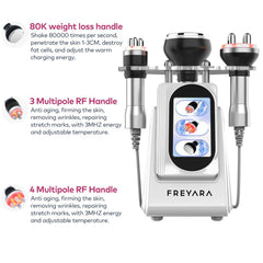 80K Cavitation Machine, 3in1 Ultrasonic Body Slimming System, Fat Burning Cellulite Body Massager