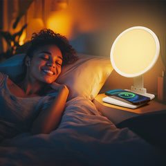 FREYARA LED-Happy Light 2.0,Multifunctional SAD Light Therapy Lamp with Wireless Charging,10000Lux Sunlight Lamp for Mood Relief