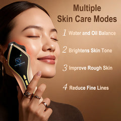 FREYARA MF-FacialGlow HC029, Multifunctional 6in1 Beauty Instrument,Microcurrent, Heat & 7-LEDs for Lifting & Rejuvenation