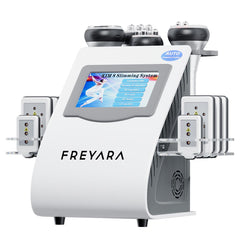 6in1 40K RF Vacuum Ultrasonic Cavitation Machine, Body Massager for Salon Spa or Home Use, Multifunctional Heads and Pads, UK Plug