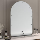 Large Arched Vanity Mirror with LED Strip, 360 Rotation, 3 Light Mode Touch, Dimmable Brightness, Plug in to use