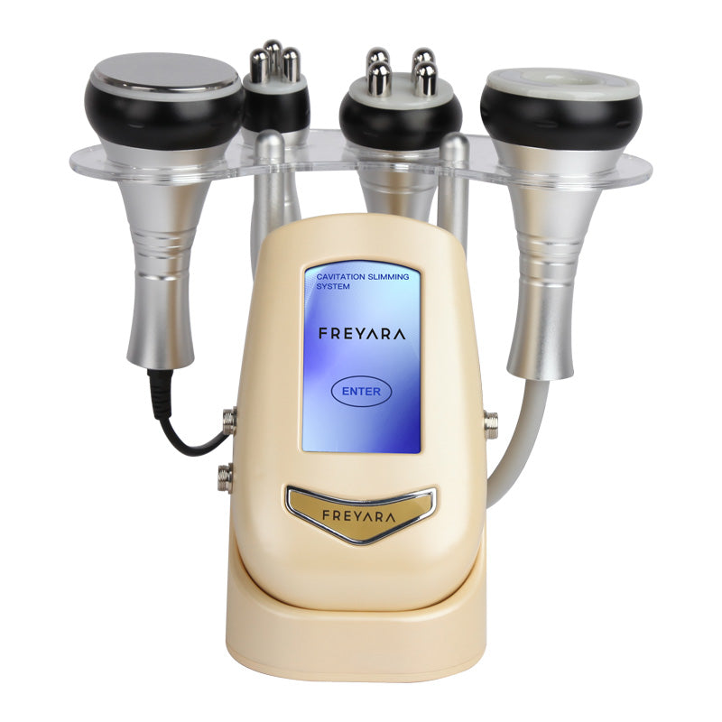 4in1 40K Radio-frequency Vacuum Ultrasonic Cavitation Machine (rose gold), Body Slimming Sculpting Device for Face, Arm, Waist, Belly, Leg