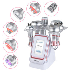 6in1 80Khz Radio-frequency Vacuum Ultrasonic Cavitation Machine, Body Slimming Sculpting Device for Face, Arm, Waist, Belly, Leg