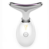 EMS Neck Massager Electric Heated, for Vibration Wrinkles Lifting Tightening, 3 Color Mode, USB Rechargeable