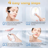 EMS Neck Massager Electric Heated, for Vibration Wrinkles Lifting Tightening, 3 Color Mode, USB Rechargeable