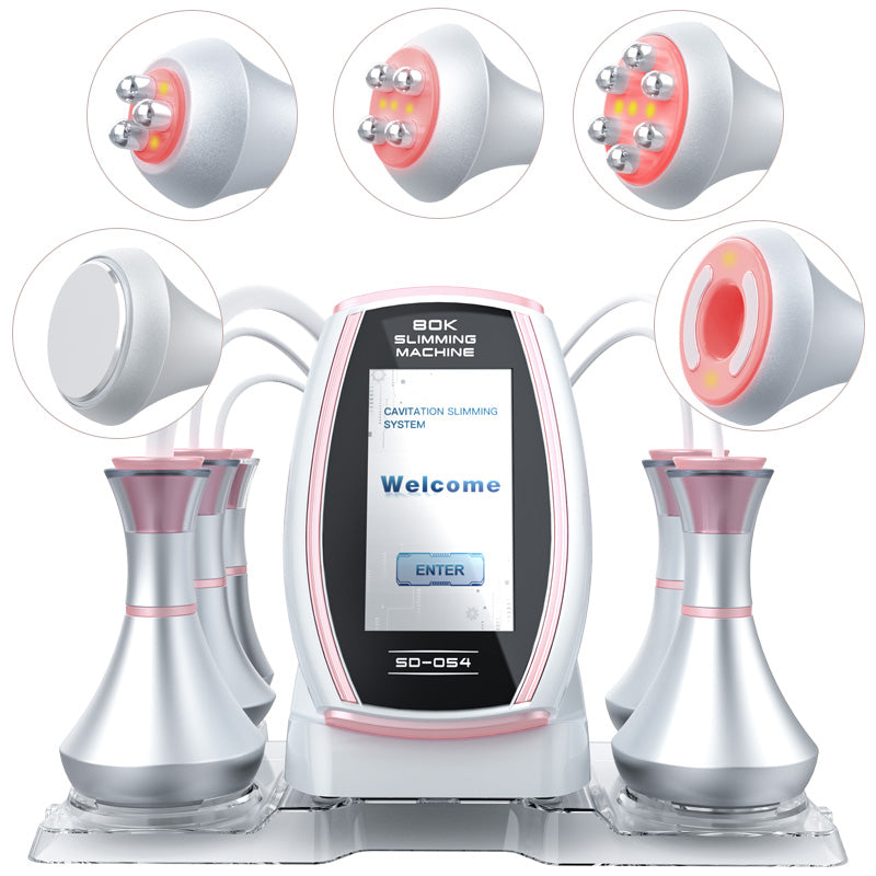 5in1 80K Radiofrequency Cavitation Machine, Ultrasonic Body Slimming System, Fat Burning Cellulite Body Massager