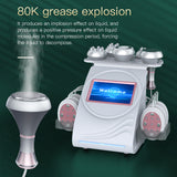 6in1 80K Radiofrequency Cavitation Machine, with EMS Pads, Ultrasonic Body Slimming System, Fat Burning Cellulite Body Massager