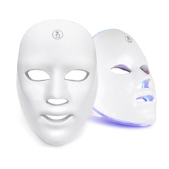 Light Therapy LED Face Mask 7 Color Light Treatment, 90 LED Beads, USB Rechargeable