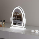 Oval Vanity Mirror with LED Strip, 3 Sizes, Smart Touch 360 Rotation, 3 Colors Mode, Adjustable Brightness, UK Plug