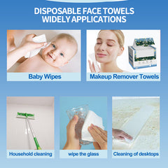 FREYARA Disposable Boxed Face Towel, Zero Addition, No Fluorescent Agent, Designed for Babies and Sensitive Skin (50pcs/box,25 X 30 cm)