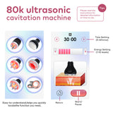 80k RF Ultrasonic Vacuum Cavitation System 6in1, for Fat Burning Body Slimming Sculpting, with EMS Pads