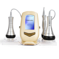 3in1 40K RF Ultrasonic Cavitation Machine (rose gold), Body Sculpting Slimming Device, 3 Massage Heads for Belly Fat, Waist, Arm, Leg, Butt