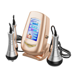 FREYARA 3in1 40K RF Ultrasonic Cavitation Machine (rose gold), Body Sculpting Slimming Device, 3 Massage Heads for Belly Fat, Waist, Arm, Leg, Butt