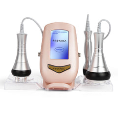 3in1 40K RF Ultrasonic Cavitation Machine (pink), Body Sculpting Slimming Device, 3 Massage Heads for Belly Fat, Waist, Arm, Leg, Butt