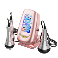 FREYARA 3in1 40K RF Ultrasonic Cavitation Machine (pink), Body Sculpting Slimming Device, 3 Massage Heads for Belly Fat, Waist, Arm, Leg, Butt