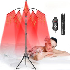 2 Wavelength Full-Body Infrared LED Red Light Therapy Panel, 4-Head Device with 660nm & 850nm Near Infrared for Face, Muscle, Body & Skin Treatment