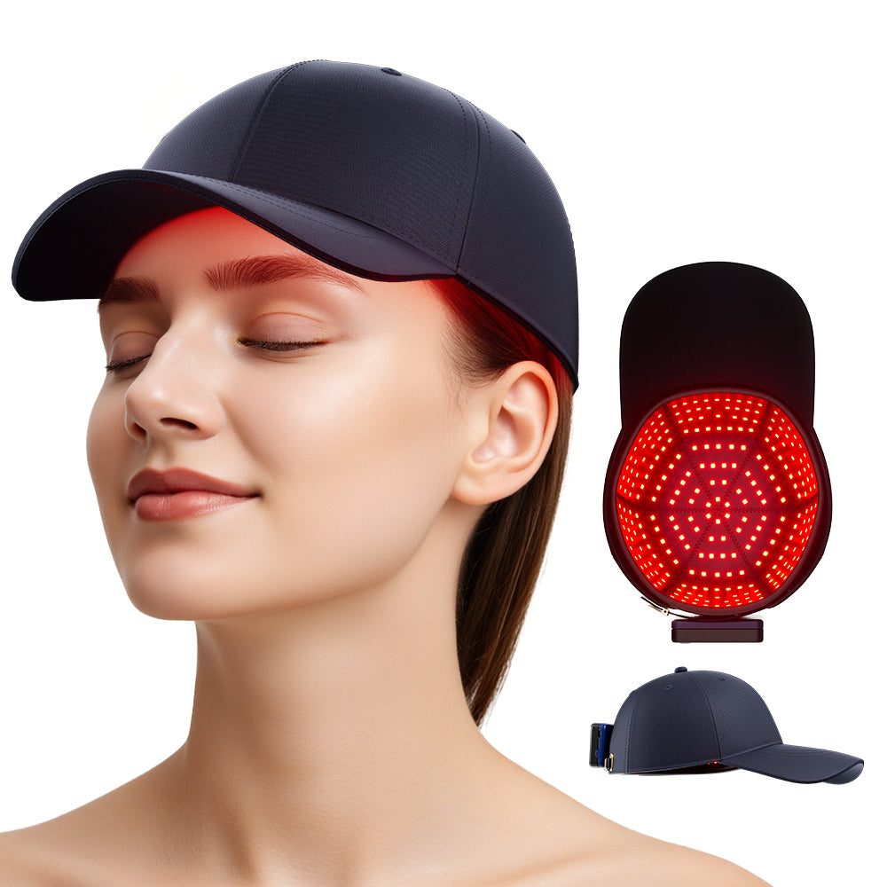 258 LED Red and Blue Light Therapy Cap,Hair Regrowth Device for Men and Women,Wireless Design