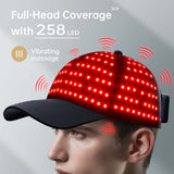 258 LED Red and Blue Light Therapy Cap,Hair Regrowth Device for Men and Women,Wireless Design