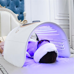 4 Color Photo-dynamic Therapy Large Device, LED Red Light Therapy Machine for Acne Removal, Skin Rejuvenation and Whitening, US Plug