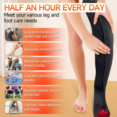 Medical-Grade 528 LED Full-Leg and Foot Red Light and Infrared Light Therapy Boots ..