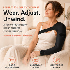FREYARA LED-HandRepair 4.0 , Cordless 119 LED Red & Near-Infrared Light Therapy Wrap with Graphene Heat and Massage for Full Arm Recovery and Shoulder to Wrist Pain Relief